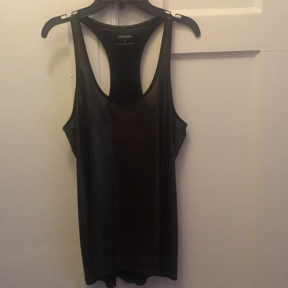 Express shimmery copper racerback tank blouse